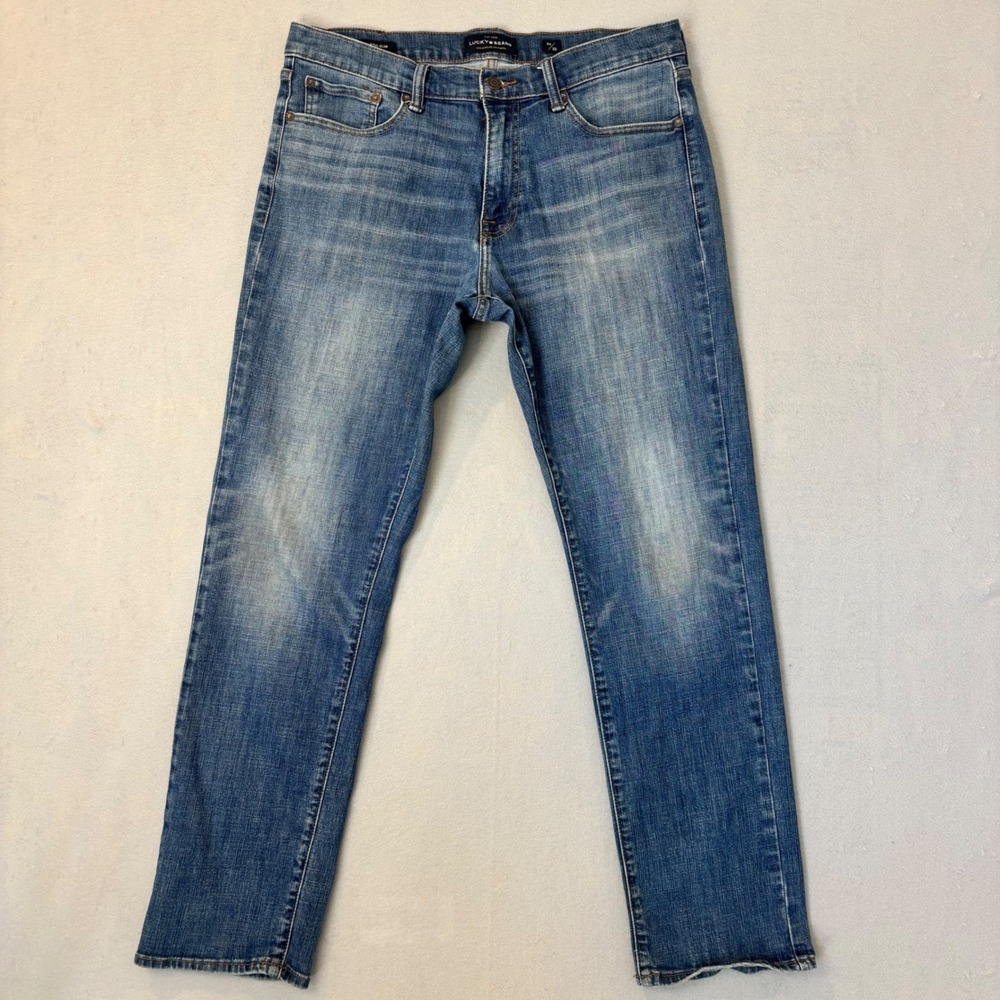 Lucky Brand 410 Athletic Slim Mens Jeans 34x32 Medium Wash Blue Denim 7M12140